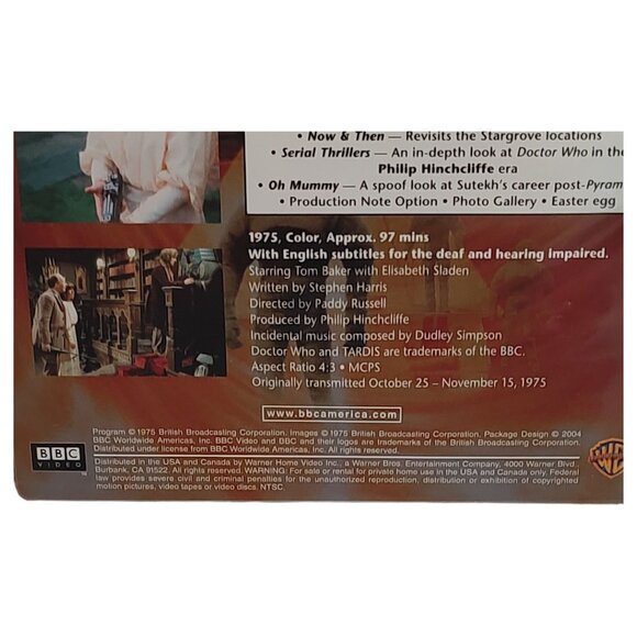 Doctor Who Pyramids Of Mars Vintage 2004 DVD Tom Baker BBC Video Story No. 82 - Picture 6 of 12